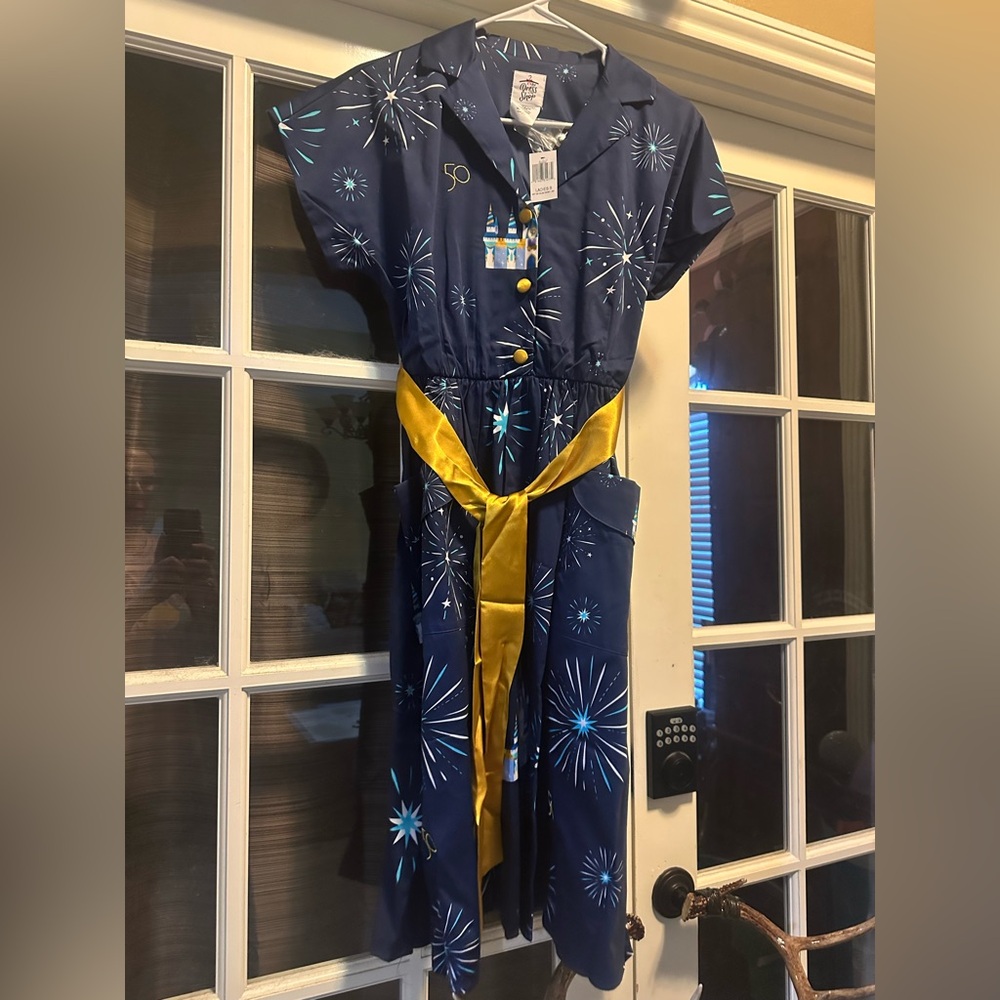 NWT Disney Dress Shop 50th Anniversary Women’s Retro Style Dress